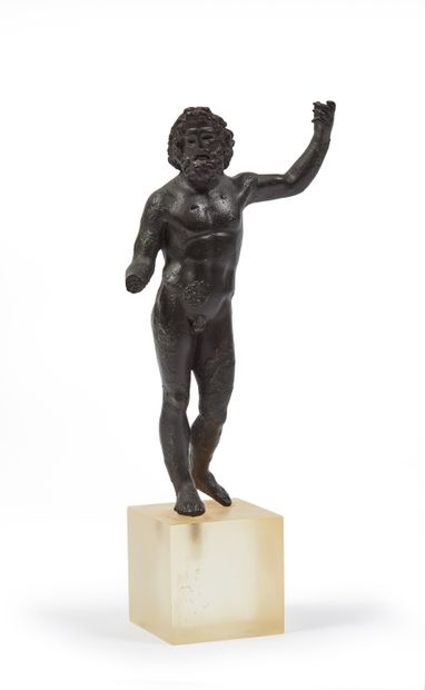 null Statuette en bronze figurant Zeus le bras gauche levé. 

Travail dans le goût...