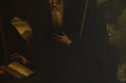 null Attribué à Jacopo LIGOZZI (1547-1627).

Saint Élie en prière.

Toile.

Cadre...