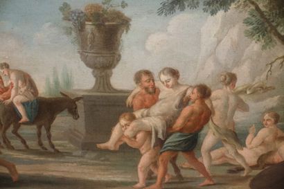 null École française vers 1700, encourage de Carpioni.

Bacchanales.

Paire de toiles.

Haut....