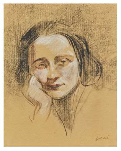 null Jean-Louis FORAIN (1852-1931)

Portrait de femme

Fusain, craie blanche et rehaut...