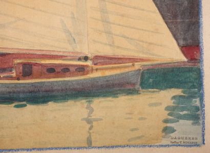 null Tony MINARTZ (1870-1944)

Voiliers et paquebot au Vieux-Port de Cannes

Aquarelle,...