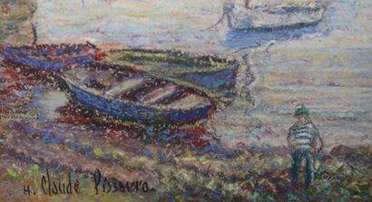 null Hugues-Claude PISSARRO (1830-1903).

Barques au mouillage, près des Andelys

Pastel,...