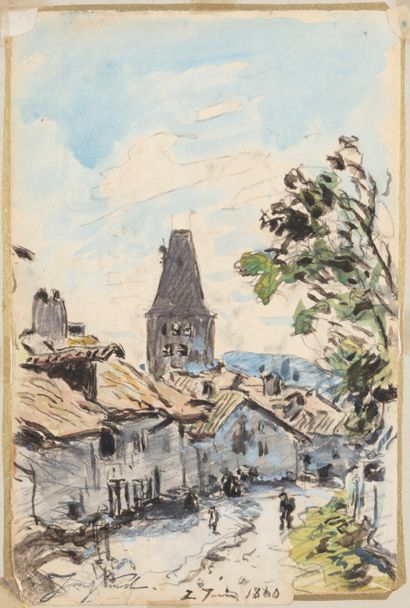 null Johan-Barthold JONGKIND (1819-1891)

Charrette, plaine de Bièvre, environs de...