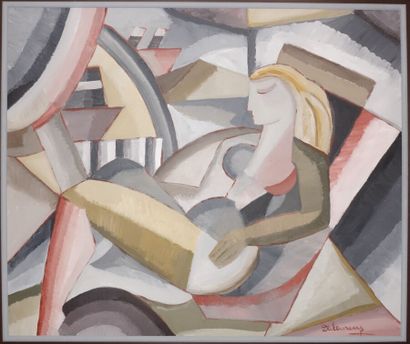 null André DULAURENS (1918)

Composition cubiste 

Panneau, signé en bas à droite

Haut....