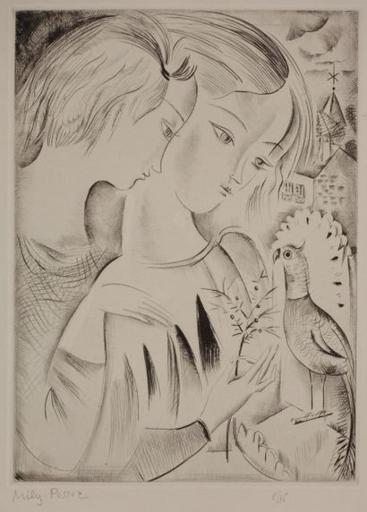 null Mily Possoz (1888-1968).

Various subjects: Girls with a parrot; Study of a...