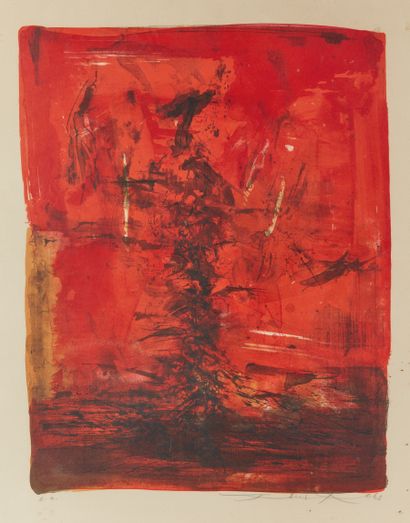 null Zao WOU-KI (1920-2013).

Composition. 1963. Lithographie. 403 x 515 mm. Ågerup...