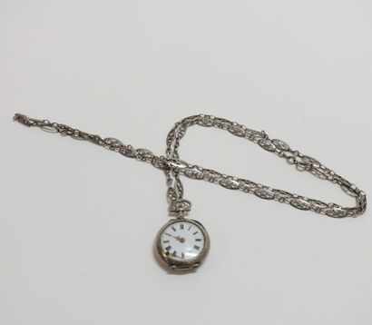 null Lot in silver 925 thousandths including: a chain vest, a pocket watch and a...