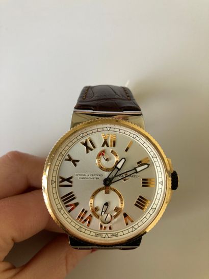 null ULYSSE NARDIN

Chronometer 

Montre bracelet over size en acier et or 18k (750)...