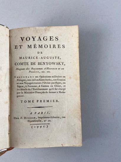 null BENYOWSKY Maurice-Auguste de. Memoirs and travels of Maurice-Auguste, count...