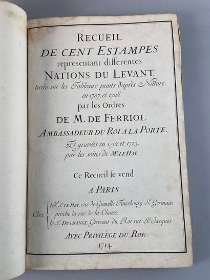 null RECUEIL DE CENT ESTAMPES REPRÉSENTANT DIFFÉRENTES NATIONS DU LEVANT, tirées...