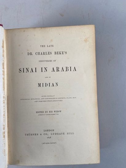 null BEKE Charles. The late Dr Charles Beke's discoveries of Sinai in Arabia and...