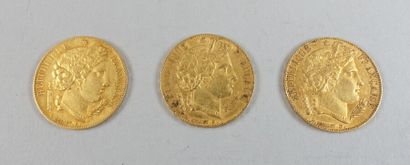 null Trois pièces de 20 F or.

2e République 1850-1851.



Frais acheteur réduits...