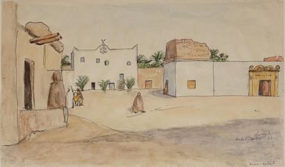 null Pierre DEVAL (1897-1993).

Ouled-Djellal, 1924.

Aquarelle, signée, titrée deux...