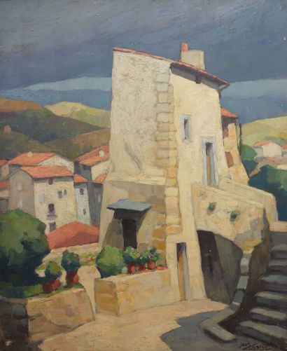null Jean CHALUT (1879-1957).

Village en Provence.

Huile sur panneau, signée et...