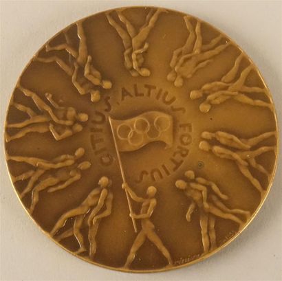 null [Jeux Olympiques].

Médaille officielle des participants des XIVe Jeux Olympiques...