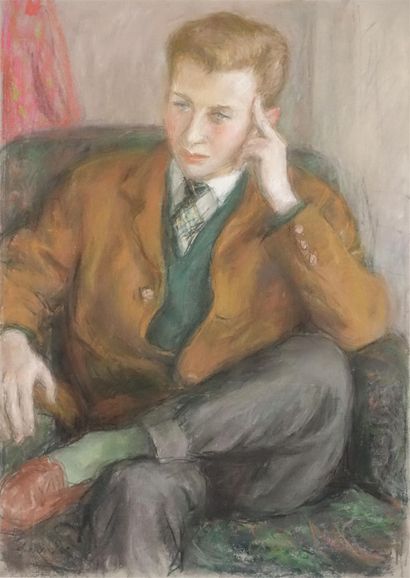 Pierre DEVAL (1897-1993). 
Portrait de jeune...