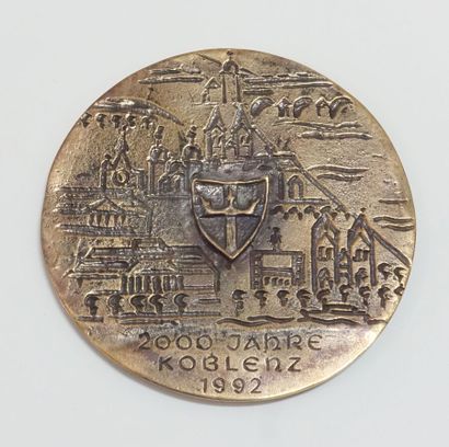 null Lot de quatre médailles commémoratives.

CCO, Koblenz, Sodern, Saint-Malo.