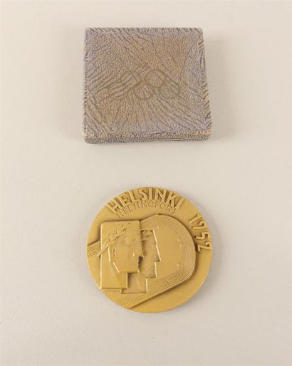 null Médaille officielle des participants de la XVe Olympiade, Helsinki 1952.

Kauko...