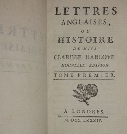  [RICHARDSON Samuel]. Lettres anglaises, ou Histoire de Miss Clarisse Harlove. Londres,...