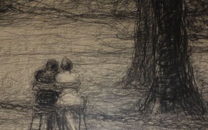 null Grans de GEETERE (1895-1968) ? (Frans de Geetere ?).

Couple dans un sous-bois.

Crayon...