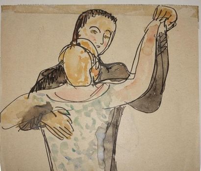 null Pierre DEVAL (1897-1993).

La Danse, 1935.

Aquarelle et encre de Chine, signée...