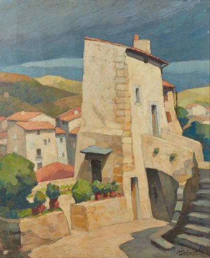 Jean CHALUT (1879-1957). 
Village en Provence....