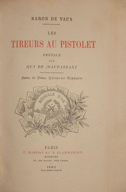 null VAUX baron of. The pistol shooters. Preface by Guy de Maupassant. Paris, C....