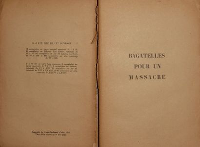 null REBATET Lucien. Les Décombres. Paris, Denoël, 1942; large vol. in-12°, blue...
