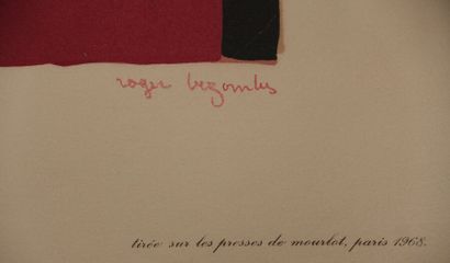null Roger BEZOMBES (1913-1994).

Lithographie, signée en bas à droite, tirée sur...
