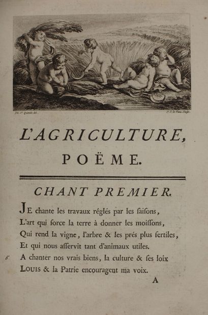 null Agriculture. Poem.

Binding.

Paris, Imprimerie royale, 1774.

Ex-libris Jean...