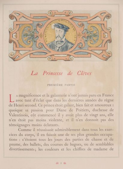 null LA FAYETTE Mme de. The Princess of Cleves. Preface by Étienne Bricon. Color...