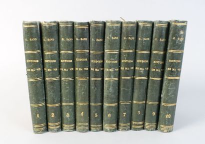 null George SAND, Histoire de ma vie, Paris, Michel Lévy Frères. Publishers, 1856.

Half-bound....