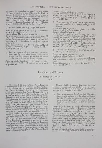 null TERNOIS Daniel. Jacques Callot. Complete catalogue of his drawn work. Paris,...