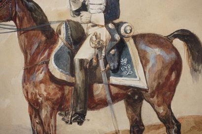 null Eugène-Louis LAMI (1800-1890)

Royal Guard, Officer of the Mounted Grenadiers,...