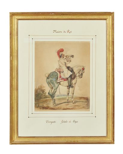 null Eugène-Louis LAMI (1800-1890)

The King's Household, Trumpet: Bodyguards

Watercolor,...