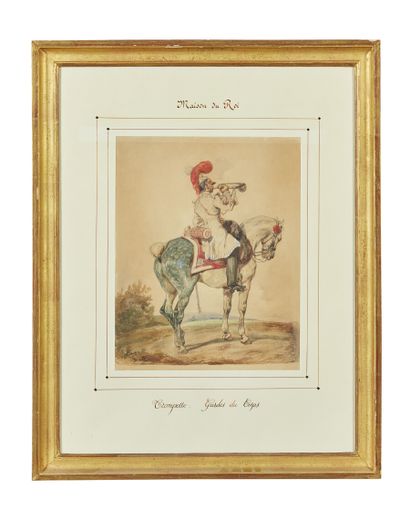 null Eugène-Louis LAMI (1800-1890)

Maison du Roi, Trompette : Gardes du Corps

Aquarelle,...