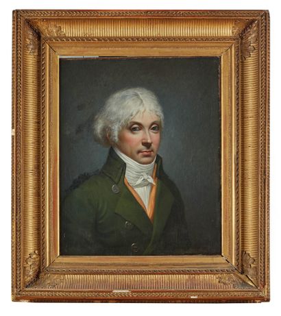 null École française de la fin du XVIIIe siècle

Portrait d'homme au gilet jaune...