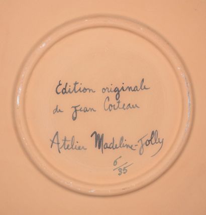 null Jean COCTEAU (1889-1963) & ATELIER MADELINE-JOLLY (céramiste)

« Visage triptyque...