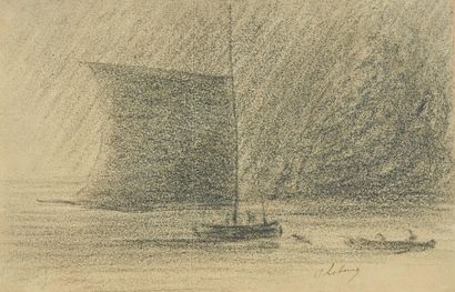 null Albert LEBOURG (1849-1928)

Voilier et barque de pêche

Dessin au fusain et...