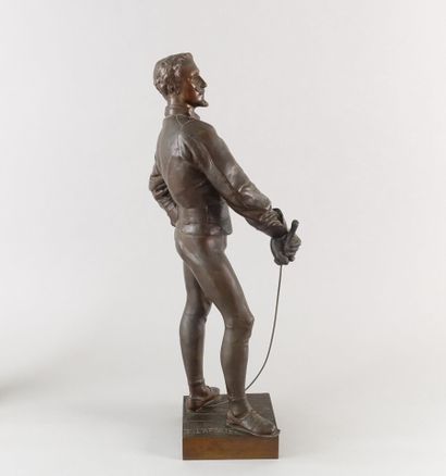 null Émile LAPORTE (1858-1907)

Jeune Escrimeur

Bronze à patine médaille

Signé...