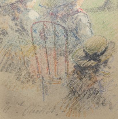 null Marcel de CHOLLET (1855-1924)

Fillettes au parc

Dessin aux crayons de couleurs,...
