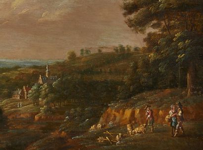 null Lucas Van UDEN (1595-1672)

Bergers dans un paysage vallonNé

Panneau de chene,...
