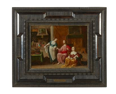 null Cornelis de BAILLEUR (Anvers 1607-1671)

Le Christ chez Marthe et Marie

Cuivre

Haut....