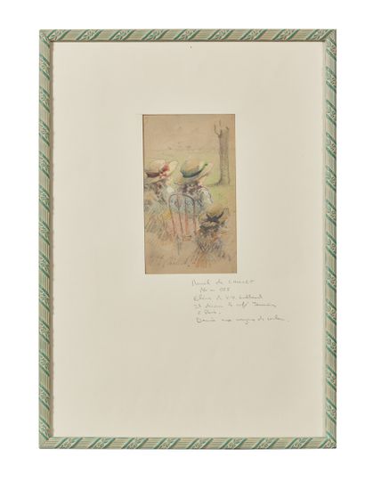 null Marcel de CHOLLET (1855-1924)

Fillettes au parc

Dessin aux crayons de couleurs,...