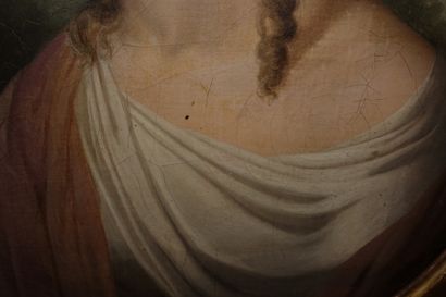 null École turinoise vers 1800

Portrait de femme de profil

Toile ovale

(Restaurations.)

Haut....