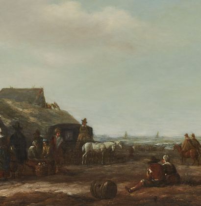 null Barend GAEL (vers 1620-1687)

Un marché sur la plage

Panneau de chêne, deux...