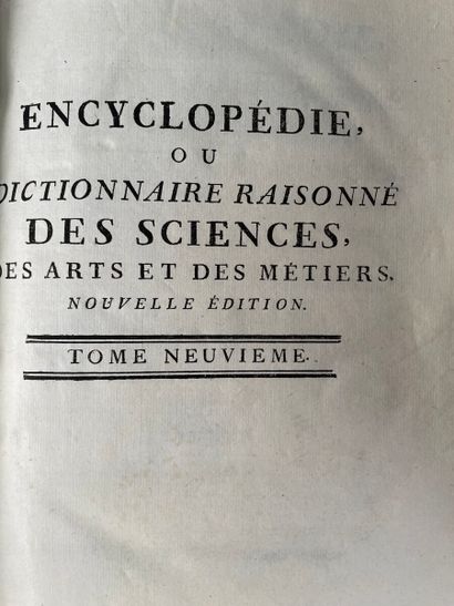 null DIDEROT Denis et Jean Le Rond d'ALEMBERT. Encyclopédie ou Dictionnaire des sciences,...