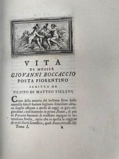 null BOCCACE Jean. Il Decamerone. Londres [Paris], 1757 ; 5 vol. grand in-8, reliures...