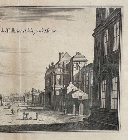 null Perspective of the Tuileries and the Grande Écurie 

Black engraving

Height...