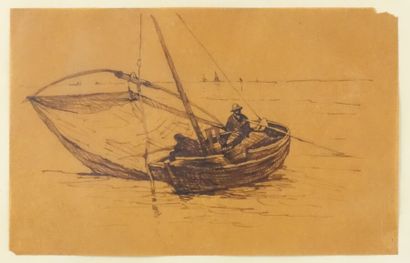 null Late 19th century school

Fishermen

Two inks 

Height : 10,6 cm 10.6 cm, width...